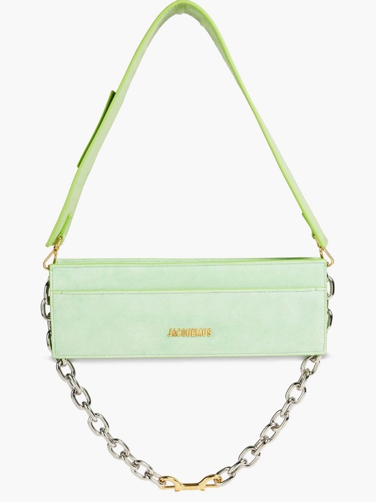 Jacquemus Handbags - Jacquemus Mint Green Shoulder Bag with Chain